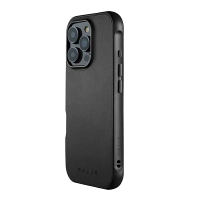 Abbildung von Mujjo Leather Shield Case iPhone 16 Pro Max Schwarz