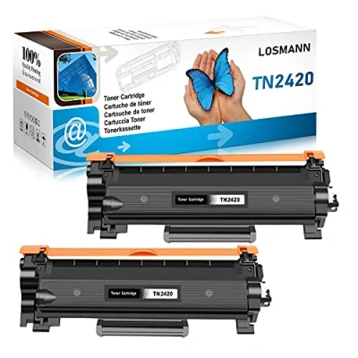 Abbildung von LOSMANN 2X Toner Kompatibel MIT CHIP für Brother TN 2420 2410 TN2420 HL L2350DW L2357 L2357DW L2370 L2370DN L2375 L2375DW MFC L2710 L2710DN L2710DW L2730