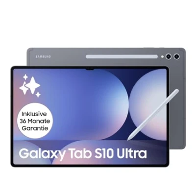 Abbildung von Samsung Galaxy Tab S10 Ultra AI Tablet, Android 12 GB RAM, 256 Speicher, AMOLED Display, Antireflexionsbeschichtung, Inkl. S Pen, 5G , Moonstone Gray, 36 Monate Herstellergarantie