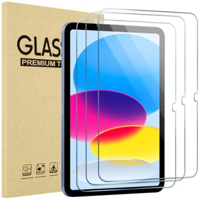 Abbildung von ProCase 3 Stück Schutzfolie für iPad 10. Generation 10,9 Zoll 2022, 9H Gehärtetes Glas 10th Bildschirm Screen Protector Folie Schutzglas Displayschutzfolie Klar
