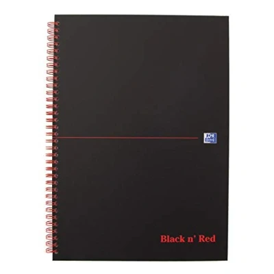 Abbildung von Oxford 400047651 Spiralbuch Black n&#039; Red 5er Pack DIN A5 liniert mattes Hardcover 70 Blatt schwarz rot