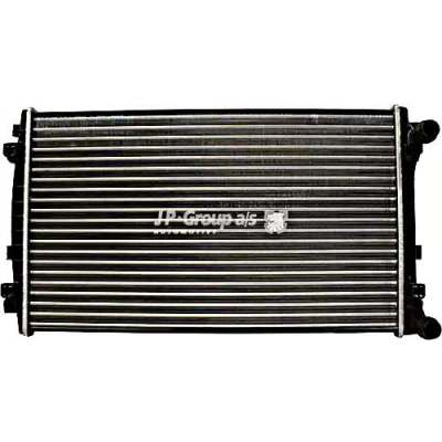 Abbildung von JP GROUP 1114208800 Kühler, Motorkühlung Kunststoff, Aluminium 650 402 27 VOLKSWAGEN: Golf 7 Schrägheck, Variant, Passat B8 Variant