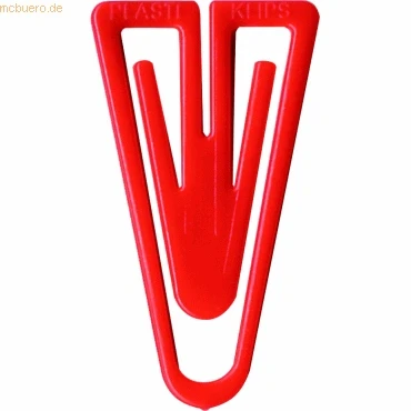 Abbildung von Laurel Büroklammern Plastiklips 35mm VE=200 Stück rot