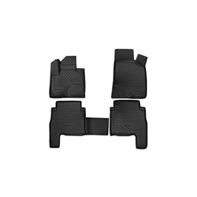 Abbildung von Element 3D Gummimatten Passgenaue Fußmatten Hyundai Santa Fe 2007 2012 4tlg, Schwarz