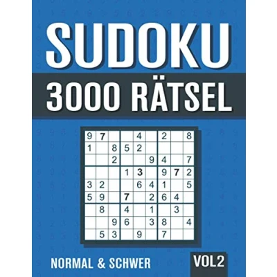 Abbildung von 3000 Sudoku: Großes Sudoku Buch mit normalen und schweren Rätseln Lösungen Vol. 2
