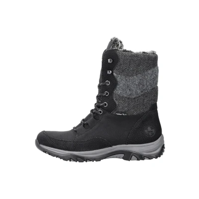 Abbildung von Rieker Snowboot/Winterstiefel black grey anthracite anthracite, Damen, Größe: 38, Schuhe
