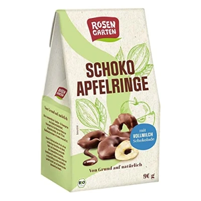 Abbildung von Rosengarten Schoko Apfelringe, Vollmilchschokolade, 90g (12)
