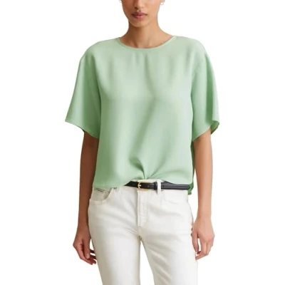 Abbildung von Marc O&#039;Polo Denim Relaxed Bluse, Damen, Größe: XXS, Mint mist