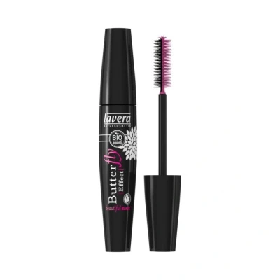 Abbildung von lavera Butterfly Effect Mascara Beautiful black Wimperntusche ∙ Farbe schwarz Volumen, Schwung &amp; Definition Natural innovative Make up ✔ vegan Bio Pflanzenwirkstoffe Naturkosmetik Augen Kosmetik 1er Pack (1 x 11 ml)