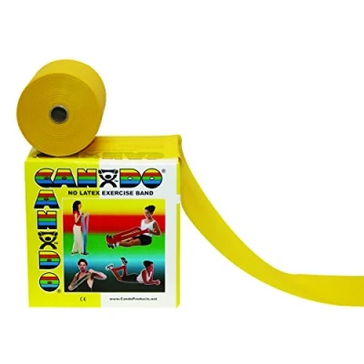 Abbildung von CanDo Trainingsband LATEXFREI / Gymnastikband, Länge 45 m gelb (sehr leicht)