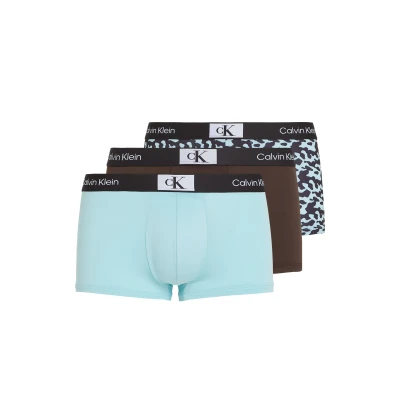 Abbildung von Calvin Klein Underwear LOW RISE Trunk 3 PACK Panties, Herren, Größe: XXL, Aqua