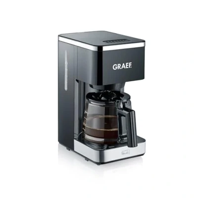 Abbildung von Graef Filterkaffeemaschine &quot;FK 402&quot;, 1,25 l Kaffeekanne, Korbfilter, 1x4, mit Glaskanne, schwarz