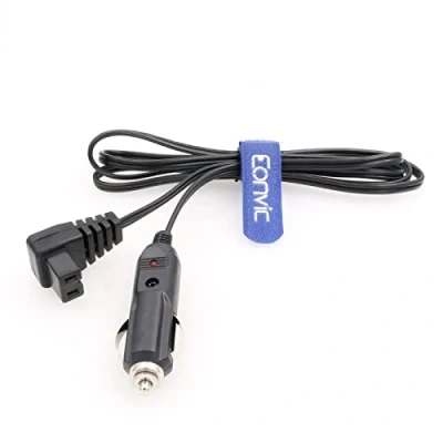 Abbildung von EONVIC 12 V DC Zigarettenanzünder Verlängerungskabel, Mini Kühlschrank Netzkabel, Auto Kühler, Ersatzkabel für Kühlbox, Kühlschrank, Mobicool NFA (rechtwinklig, 1,5 m)