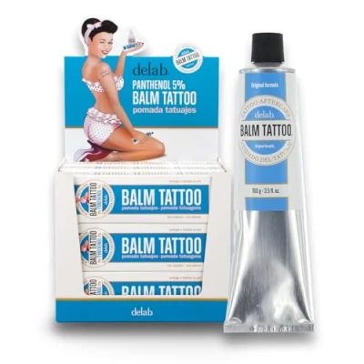 Abbildung von BALM Tattoo Aftercare, Pflegecreme mit Panthenol, Creme für Hautpflege und Pflege nach dem Tätowieren, 9x 100g