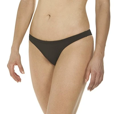 Abbildung von Arena Damen Solid Bottom unteren Bikini, Damen, Braguita Bottom, Schwarz / Weiß, 46