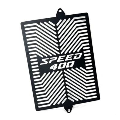 Abbildung von Kühlergrill Schutzabdeckung, kompatibel mit Triumph Speed 400 2024 Motorrad Netzschutz (Schwarz)