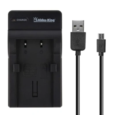 Abbildung von USB Akku Ladegerät kompatibel mit Olympus Li 10B, 12B