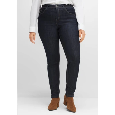 Abbildung von Sheego Jeans Slim Fit, Damen, Größe: 40, Blue black denim