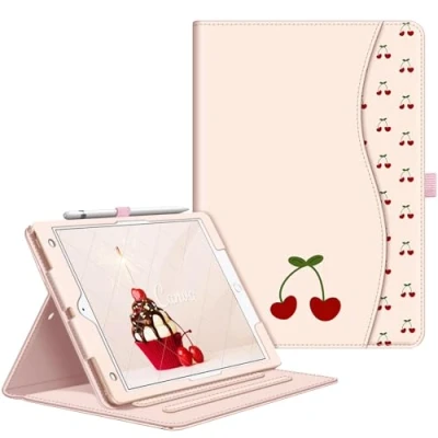 Abbildung von Fintie Schutzhülle für iPad 9. / 8. 7. Generation (2021/2020/2019) 10,2 Zoll [Eckenschutz] Multi Winkel Sichtständer, Abdeckung mit Tasche und Stifthalter, automatischer Schlaf Wachmodus,