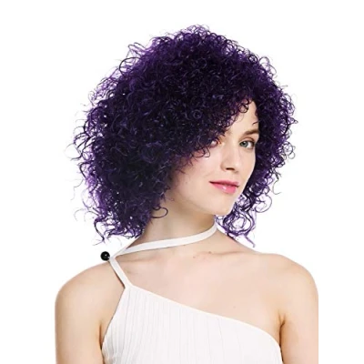 Abbildung von WIG ME UP VK 11 HYB73C Perücke Damenperücke kurz voluminös kraus gelockt Locken Lila