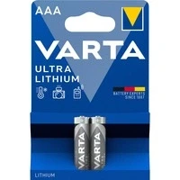 Abbildung von Varta 2X Lithium Batterie AAA, Silber, 2 Stück