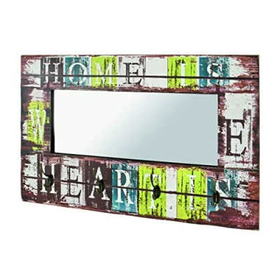 Abbildung von HAKU Möbel 89992 Wandgarderobe, MDF, Motiv Vintage, 80 x 10 52 cm