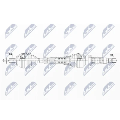 Abbildung von NTY NPW VV 136 Antriebswelle Vorderachse 1020 VOLVO: XC60 I