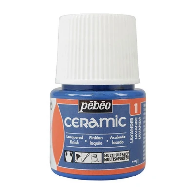 Abbildung von Pébéo Keramik Deckende Farbe für Terrakotta, und Steingut Flakon 45 ml Lavendel