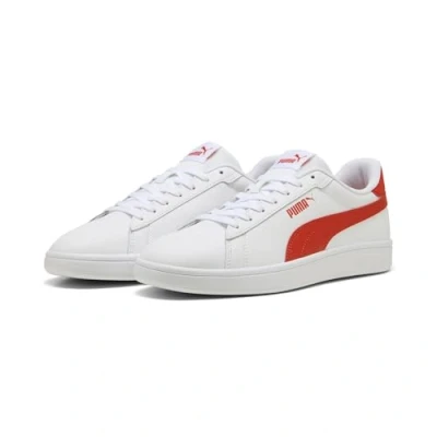 Abbildung von PUMA Erwachsene Smash 3.0 L Sneakers 42.5, White Fierce Red