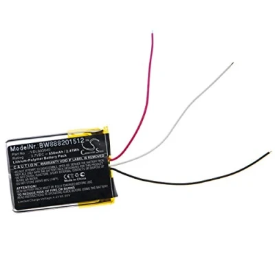 Abbildung von vhbw Akku kompatibel mit Marshall Major II, II Bluetooth, III Wireless Headset Kopfhörer (650mAh, 3,7V, Li Polymer)