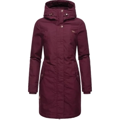 Abbildung von Ragwear Jannisa Wintermantel, Damen, Größe: Small, Wine red