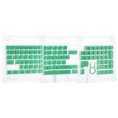 Abbildung von Corsair PBT Double Shot PRO Keycap Mod Kit (Double Keycaps, Standard Bottom Row Compatibility, Textured Surface, 1.5mm Thick Walls with Backlit Font, O Ring Dampeners Included) Mint Green
