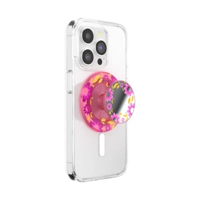 Abbildung von PopSockets: PopGrip Round für MagSafe Inklusive Adapterring Ausziehbarer Sockel und Griff mit einem Austauschbarem Top Smartphones Hüllen Pink Relief