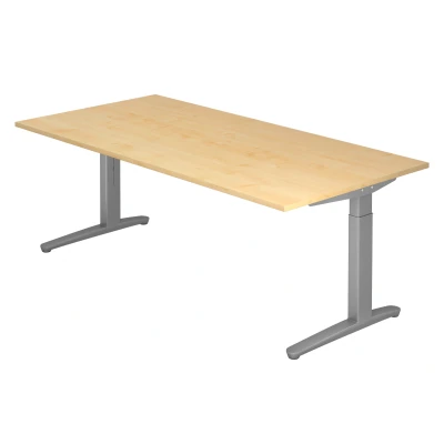Abbildung von Hammerbacher Schreibtisch XB2E Ahorn/Silber