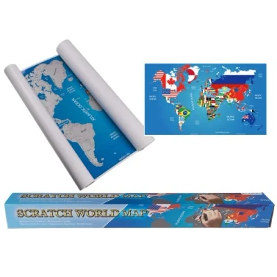 Abbildung von Out of the blue Off Map Reiseweltkarte zum Freirubbeln Kratzkarte 88 x 52cm Travelmap Geschenk Reiseerinnerung für Erwachsene und Kinder Europa Welt 28/2900 Bunt