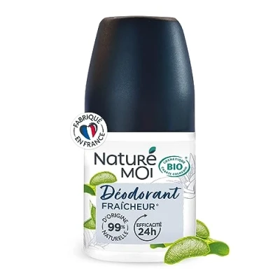 Abbildung von Naturé Moi Deodorant Roll on Wirksamkeit 24 Stunden Herren mit Bio Aloe Vera und Magnesium Duft Frische 99% natürlichen Ursprungs 50 ml