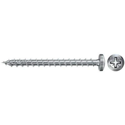 Abbildung von Fischer Power Fast II 670243 Spanplattenschrauben 4 mm 25 Kreuzschlitz Pozidriv Stahl Verzinkt 200 Stück