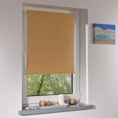 Abbildung von Bella Casa Klemmfix Rollo Verdunkelung, ca. 150 x 75 cm, apricot