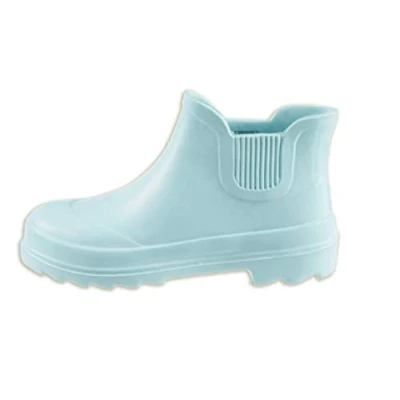 Abbildung von dynamic24 Gummistiefelette Damen Gartenstiefel ultraleicht Stiefeletten Gummistiefel Schuhe Regenstiefel hellblau