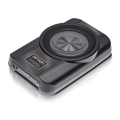 Abbildung von OPTION DRIVE8UA 20cm Aktiv Subwoofer 100 Watt RMS Bass Boost &amp; High Level Eingang mit Auto Sense