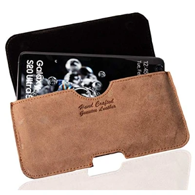 Abbildung von MATADOR Leder Hülle Case Tasche Gürteltasche Quertasche kompatibel mit iPhone (16 PRO MAX) Antik Tobacco
