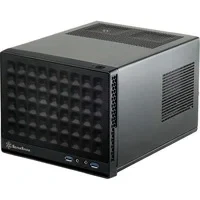 Abbildung von SilverStone SST SG13B Sugo Mini ITX kompaktes Cube Gehäuse, Mesh Frontblende, schwarz