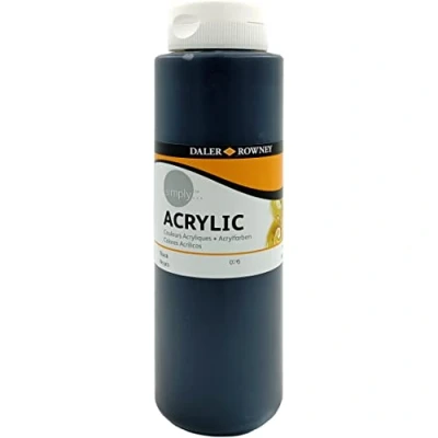Abbildung von Daler Rowney Simply Acrylfarbe 750 ml Black