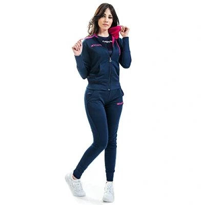 Abbildung von Givova Damen dames Trainingsanzug, Blu/Fuxia, XS EU