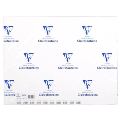 Abbildung von Clairefontaine 93496C Packung mit 10 Bögen Acrylmalpapier, 50x65cm, 360g, gekörnt, ideal für die Acrylmalerei und Naßtechnicken, Weiß, 1 Pack