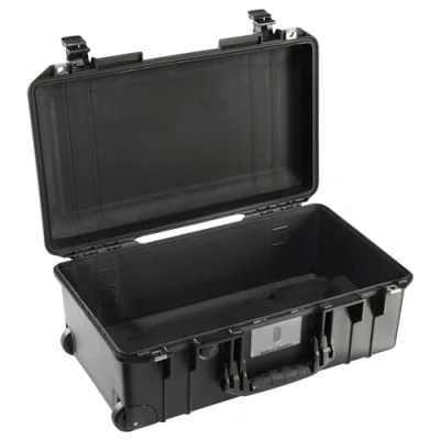 Abbildung von PELI 1535 Air Leichter Schützender Trolley für Kamera und Fotografieequipment, Wasser Staubdicht, 27L Volumen, Ohne Schaumstoffeinlage, Farbe: Schwarz