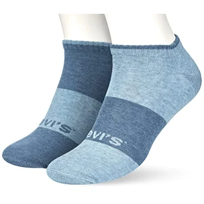 Abbildung von Levi&#039;s Unisex Adult Plant Based Dying Low Cut Socks, Blue Combo, 43/46