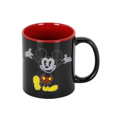 Abbildung von Micky Maus Face Becher, Schwarz, 13 x 9,5 cm