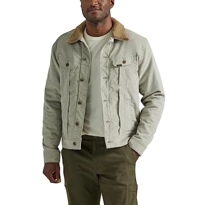 Abbildung von Lee Legendary Classic Rider Herrenjacke, Salina Stone mit Sherpa Futter, M