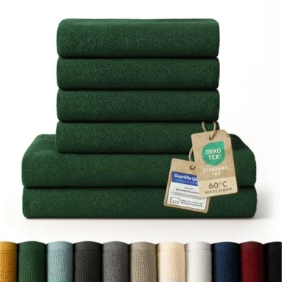 Abbildung von Blumtal Handtuch Set Premium 4 oder 6 TLG. Frottier 100% Baumwolle, Frottee (Set, St), Oeko TEX Zertifiziert